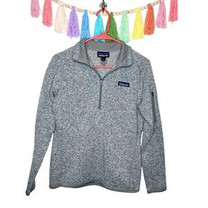 Patagonia Gray Better Sweater Women’s 1/4 Zip Fleece Pullover Size Small